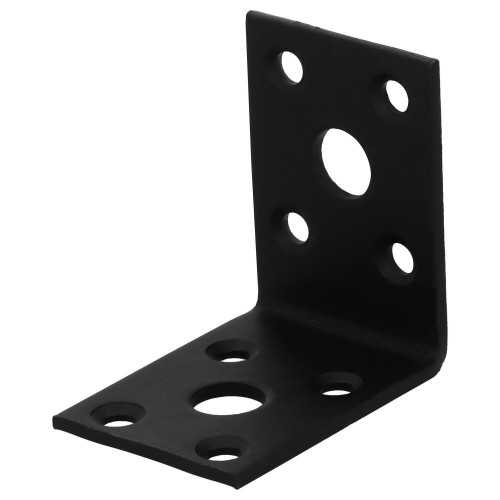 Equerre acier zingué noire Magnodur 50x50x35, SUKI - SUKI