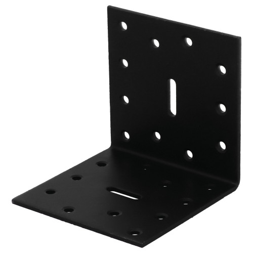 Equerre acier zingue noire Magnodur 80x80x80, SUKI - SUKI