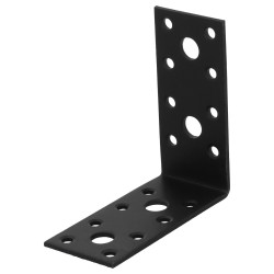 Equerre acier zingue noire Magnodur 90x90x40, SUKI - SUKI
