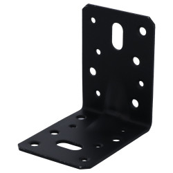 Equerre acier zingue noire Magnodur 90x90x65, SUKI - SUKI
