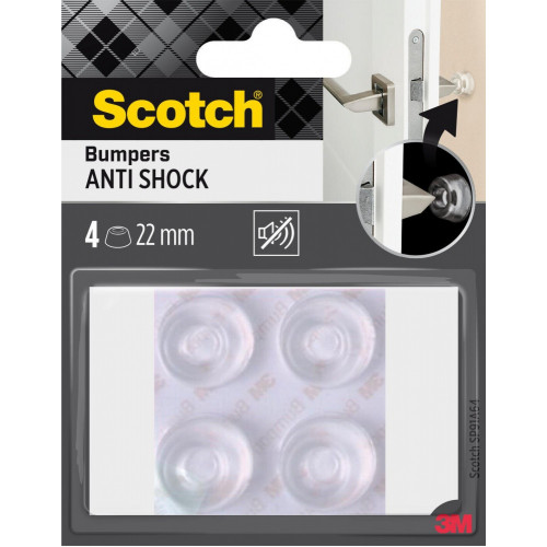Lot de 4 patins de pied de meuble en polyuréthane adhésif SCOTCH Diam. 22 mm - SCOTCH