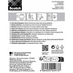 Lot de 4 patins de pied de meuble en polyuréthane adhésif SCOTCH Diam. 22 mm - SCOTCH