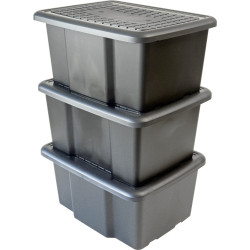Lot de 3 bacs 30L SUNDIS l.45.5 x p.36.5 x H.23 cm de marque SUNDIS, référence: B9277600