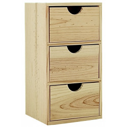 Minibloc 3 tiroirs pin massif de marque Sans marque, référence: B9277700