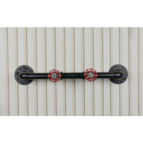 Barre de penderie ronde, MyTube, diam.25 mm  L100mm, noir mat - Sans marque