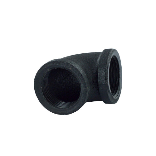 Coude 90° D25 mm rond noir - Sans marque