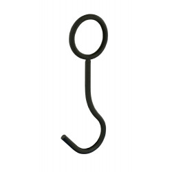 Crochet à suspendre noir l.4.5mm de marque Sans marque, référence: B9279100