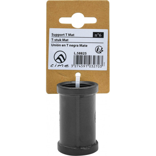 Raccord en T pour 3 tubes, MyTube, diam.25mm, noir mat - Sans marque