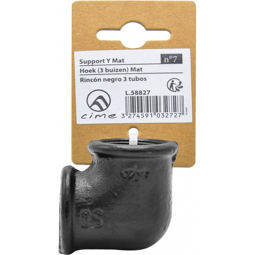 Raccord en Y pour 3 tubes, MyTube, diam.25 mm, noir mat - Sans marque