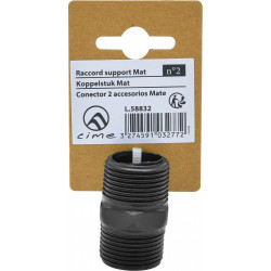 Raccord pour 2 supports, MyTube, diam.25 mm, noir mat - Sans marque