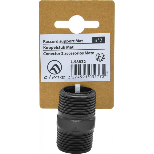 Raccord pour 2 supports, MyTube, diam.25 mm, noir mat - Sans marque
