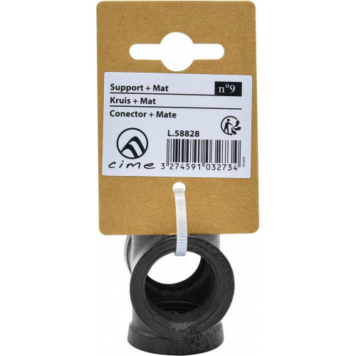 Raccord pour 4 tubes, MyTube, diam.25 mm, noir mat - Sans marque