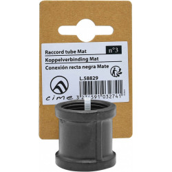 Raccord pour tube, MyTube, diam.25 mm, noir mat - Sans marque