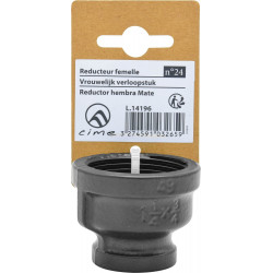 Réducteur femelle, MyTube, diam.25 mm, noir mat - Sans marque
