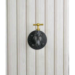 Valve décorative, MyTube, diam.1,9 cm dorée - Sans marque