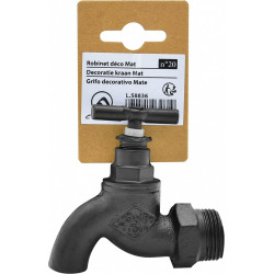 Valve décorative, MyTube, diam.1,9 cm noir mat - Sans marque