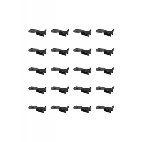 Lot de 20 taquets pour crémaillère, acier noir - Cime