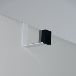 Butée de porte amovible CHRISLIGNE acier blanc L.12 x H.6.7 x l.2 cm - CHRISLIGNE