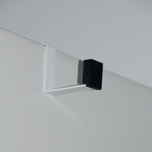 Butée de porte amovible CHRISLIGNE acier blanc L.12 x H.6.7 x l.2 cm - CHRISLIGNE