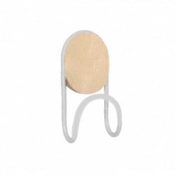 Patère à visser, 1 tête, bois/blanc, Gabel de marque Sans marque, référence: B9282000