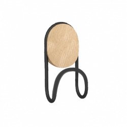 Patère à visser, 1 tête, bois/noir, Gabel de marque Sans marque, référence: B9282100