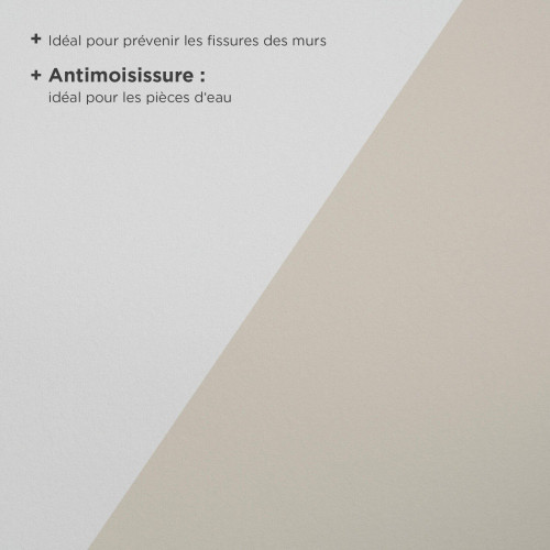 Voile de verre 130 g/m² anti-moisissure 20 m x 100 cm, prépeint - Sans marque