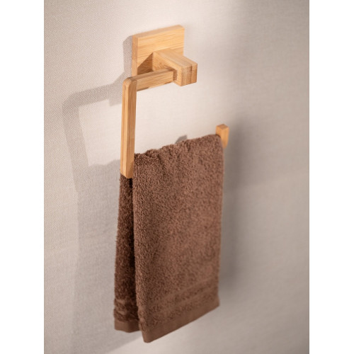 Anneau porte serviette fixation au choix Inbara bambou WENKO - WENKO