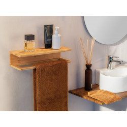 Etagère porte serviette fixation au choix Inbara 40cm bambou WENKO de marque WENKO, référence: B9284200