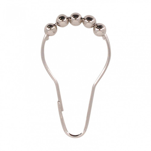 Lot de 12 anneaux de douche L. 7.5 cm, SENSEA chrome - AZAO