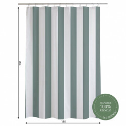 Rideau de douche 180 x 200 cm Gabin de marque AZAO, référence: B9285100