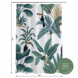 Rideau de douche 180 x 200 cm Hinatea de marque AZAO, référence: B9285300