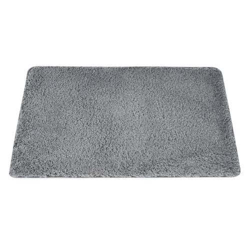 Tapis de bain l.50 x L.80 cm gris, Icone NORASIA - AZAO
