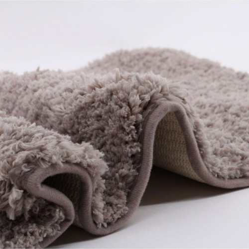 Tapis de bain, Icone NORASIA, l.50 x L.80 cm, taupe - AZAO