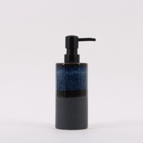 Distributeur de savon en porcelaine Otto, bleu - NORASIA