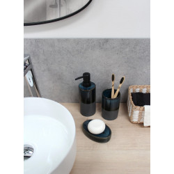Distributeur de savon en porcelaine Otto, bleu - NORASIA