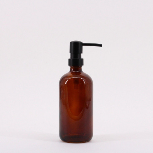 Distributeur de savon en verre Ambre, marron - AZAO