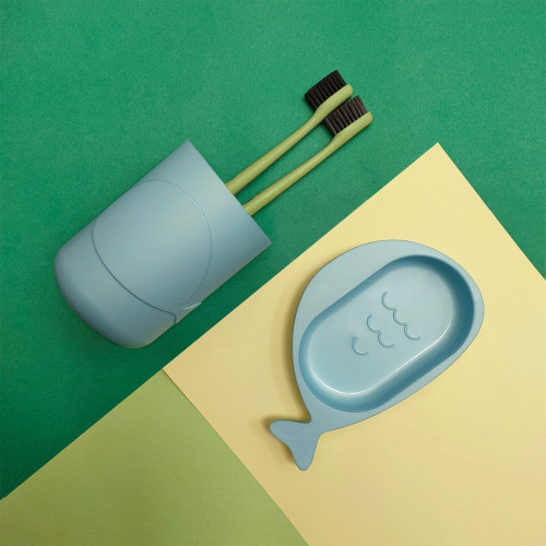 Porte savon Baleine bleu - AZAO