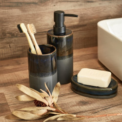 Porte-savon en porcelaine Otto, bleu - AZAO
