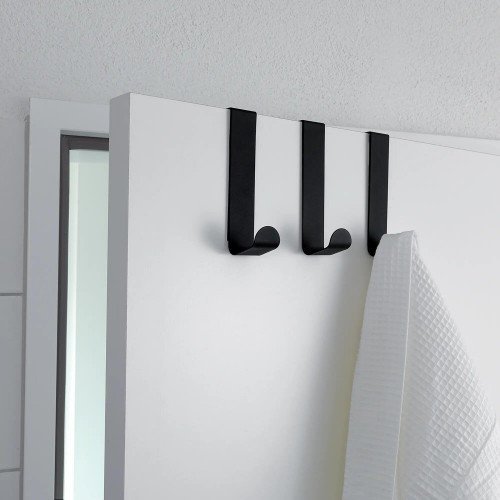 Crochet pour salle de bains pour porte simple, Lift, noir - MSV