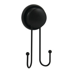 Crochet pour salle de bains ventouse double, MSV Mega, noir de marque Sans marque, référence: B9289600