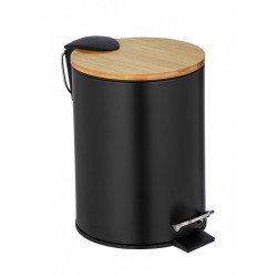 Poubelle de salle de bain, 3 litres, noir - Sans marque