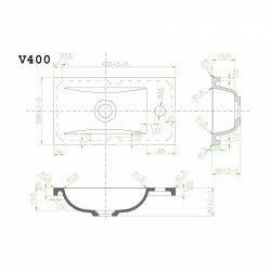Vasque lave-main Nadia l.40 cm - RANDAL