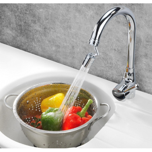 Aérateur pour robinet, avec 2 jets d'eau differents et 2 articulations - WENKO