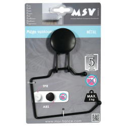 Dérouleur papier wc MSV Mega noir - Sans marque