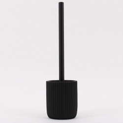 Pot balai wc à poser, Line, noir de marque AZAO, référence: B9295300