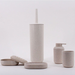Pot balai wc à poser, Nori, beige - AZAO
