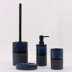 Pot balai wc à poser, Otto, bleu - NORASIA