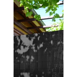 Canisse double face lame 10mm pvc anthracite 30% recyclé, IDEAL GARDEN, H.1 x L.3m - IDEAL GARDEN