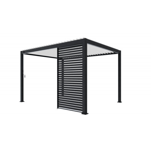 Persienne en aluminium coloris gris anthracite 123 cm pour pergola Prima 4x3 - Sans marque