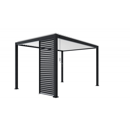 Persienne en aluminium coloris gris anthracite 93 cm pour pergola Prima 4x3 - Sans marque